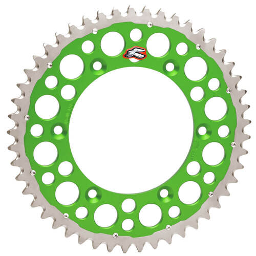 Kawasaki KX125 2006 Renthal Green Twinring 49t Rear Sprocket Alloy/Steel