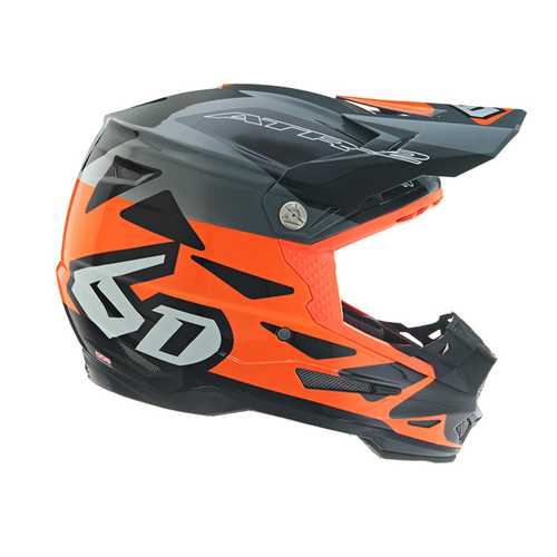 6D ATR-2 MX Motorcycle Helmet Merge Neon Orange Grey Black