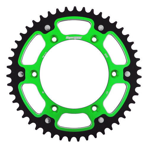 Kawasaki KDX200 1983-1988 48t Green Supersprox Rear Sprocket Stealth Composite