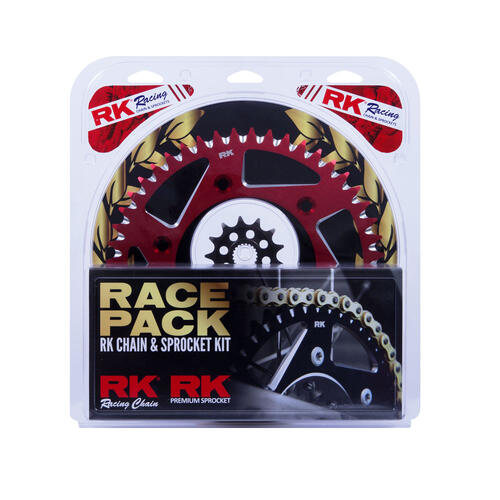Honda CR125R 2004-2007 RK Gold U-Ring Chain & Red Aluminium Sprocket Kit 13/50