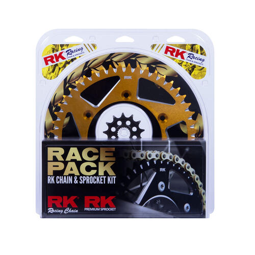 Suzuki RM-Z450 2013-2024 RK Gold U-Ring Chain & Gold Alloy Sprocket Kit 13/50