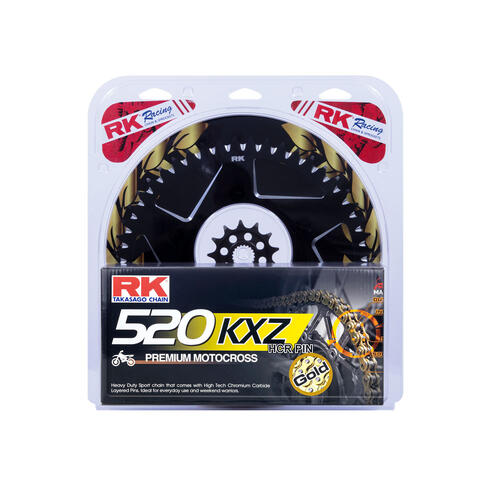 Honda CR125R 2004-2007 RK Non O-Ring Chain & Black Alloy Sprocket Kit 13/51