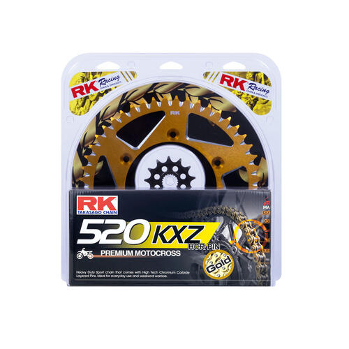 Suzuki RM-Z450 2013-2025 RK Non O-Ring Chain & Gold Alloy Sprocket Kit 13/50