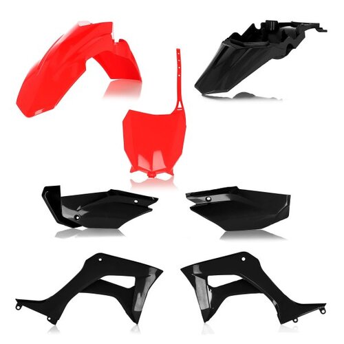 Honda CRF110F 2019-2026 Acerbis Plastics Kit Red & Black Inc Fenders & Shrouds