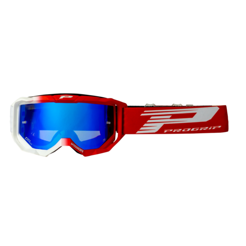 Progrip Vision 3300 White / Red MX Motocross Goggles
