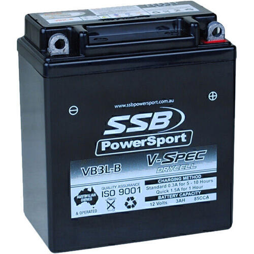 Yamaha XT250T 4 VALVE 1984-1987 SSB V-Spec High Performance AGM Battery VB3L-B