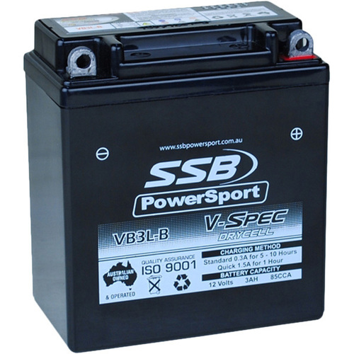 Yamaha XT350 1992 - 1999 SSB V-Spec High Performance AGM Battery VB3L-B