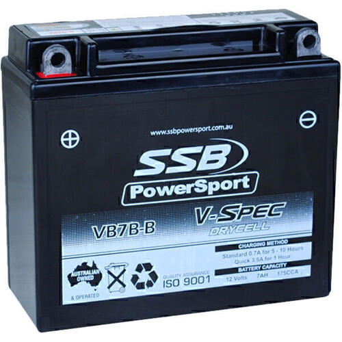 Honda CTX200 BUSHLANDER 2002-2016 SSB V-Spec High Performance AGM Battery VB7B-B