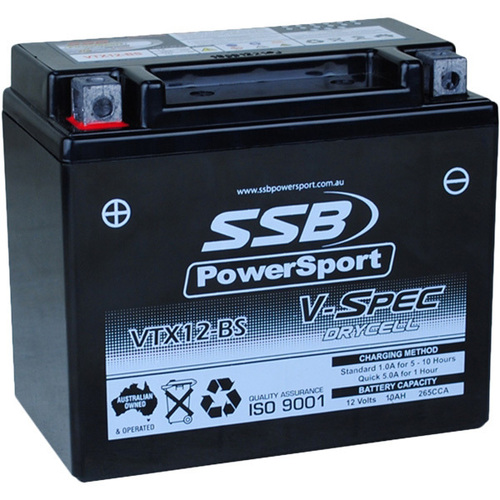 Piaggio Vespa BEVERLY 125 2001 - 2005 SSB V-Spec High Performance AGM Battery VTX12-BS