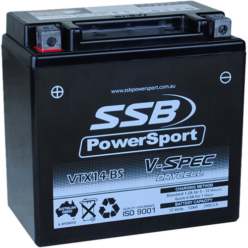 Indian FTR1200 2019 - 2023 SSB V-Spec High Performance AGM Battery VTX14-BS