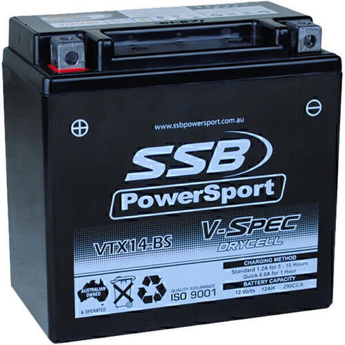 Honda TRX300FW 4WD 1988-2000 SSB V-Spec High Performance AGM Battery VTX14-BS