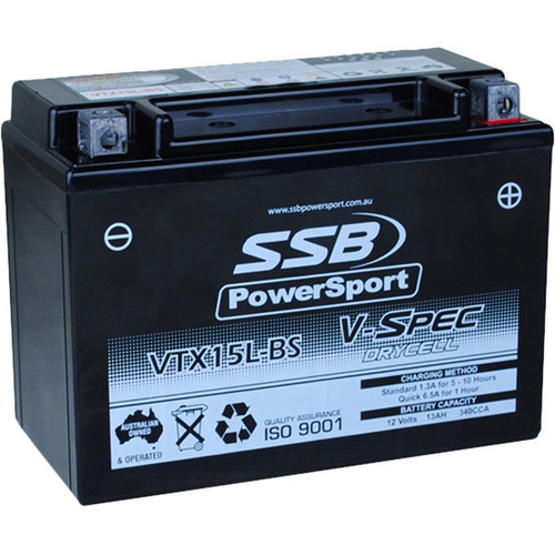 Can-Am DS650 2006 - 2007 SSB V-Spec High Performance AGM Battery VTX15L-BS