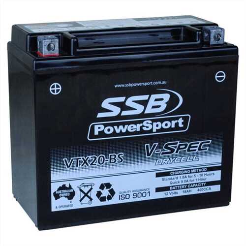 Arctic Cat STOCKMAN 550 XT 2013 - 2019 SSB V-Spec High Performance AGM Battery VTX20-BS