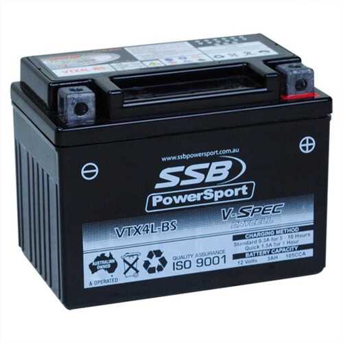 Suzuki RGV250 1989 - 1998 SSB V-Spec High Performance AGM Battery VTX4L-BS