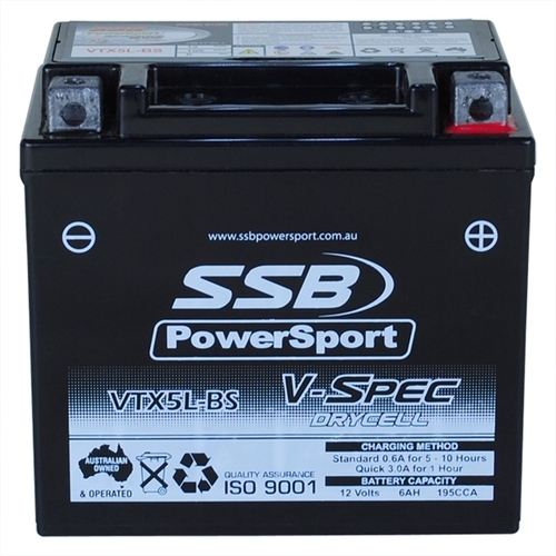 Yamaha YZ250FX 2015 - 2024 SSB V-Spec High Performance AGM Battery VTX5L-BS
