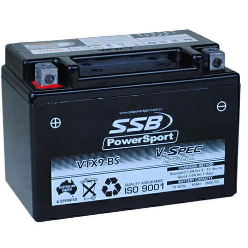 Polaris 525 OUTLAW IRS 2008-2011 SSB V-Spec High Performance AGM Battery VTX9-BS