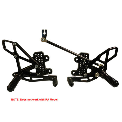 Honda CBR600RR 2007-2024 Vortex Rearsets Race Footpegs Black