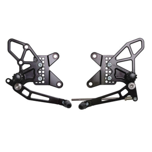 Kawasaki ZX-6R Ninja 2013-2018 Vortex Rearsets Race Footpegs Black