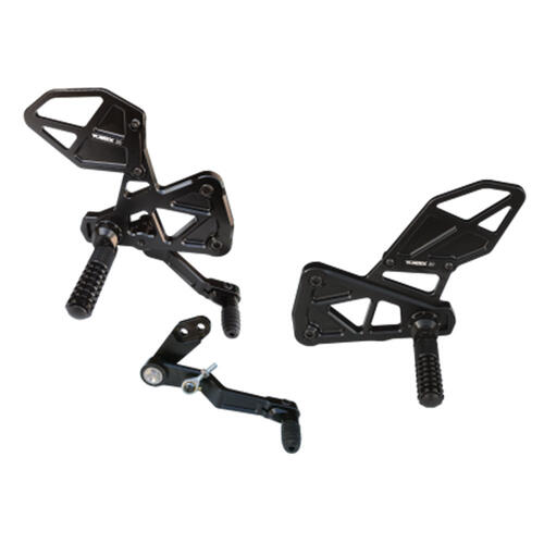 Suzuki GSX-R1000 2017-2023 Vortex Rearsets Race Footpegs Black