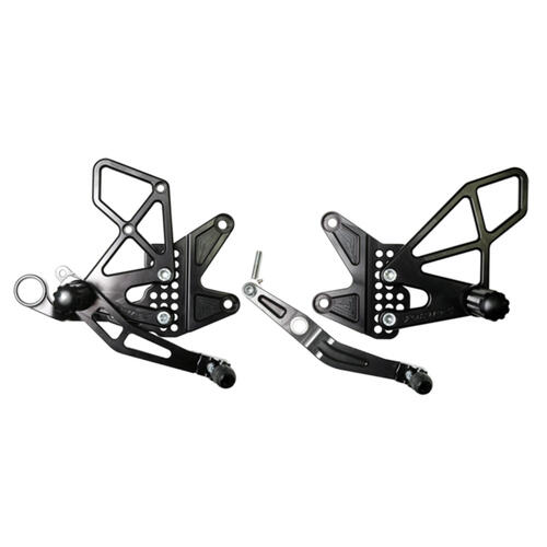 Yamaha YZF-R6 2006-2023 Vortex Rearsets Race Footpegs Black
