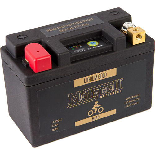 Motocell Mlg9 Lithium Gold Lifepo4 Battery 36Wh 3.0Ah SSB Lfp9B-4 Replacement