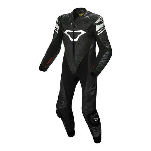 Macna Motorcycle Tracktix 1 Piece Suit Black/White