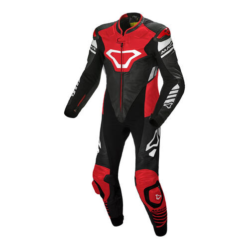 Macna Motorcycle Tracktix 1 Piece Suit Black/Red/White