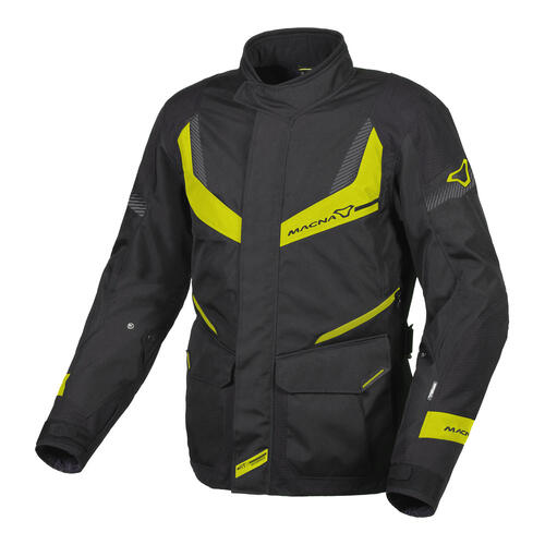 Macna Motorcycle Rancher Jacket Black/Fluoro Yellow
