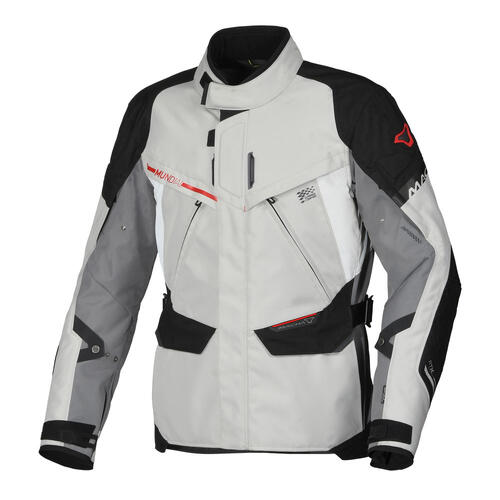 Macna Motorcycle Mundial Jacket Black/Grey/Red