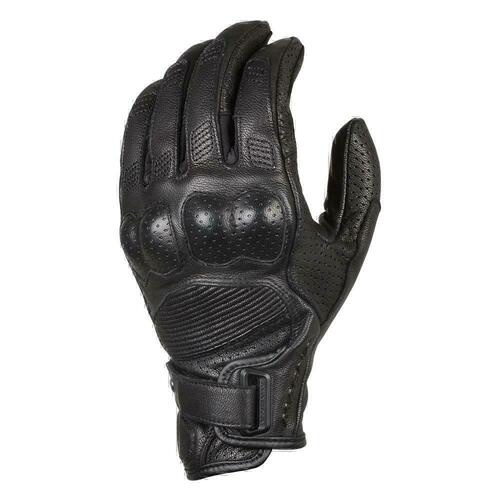 Macna Bold Leather Motorcycle Gloves Black