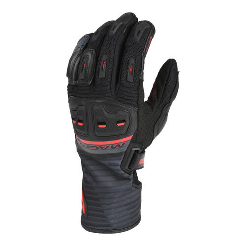 Macna Motorcycle Shellar Gloves Black/Red Small