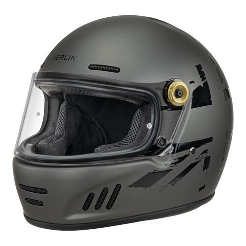Merlin Revival Motorcycle Helmet Union Grey Small