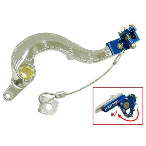 Yamaha WR450F 2003-2009 Psychic Folding Brake Pedal Blue Anodised Aluminium