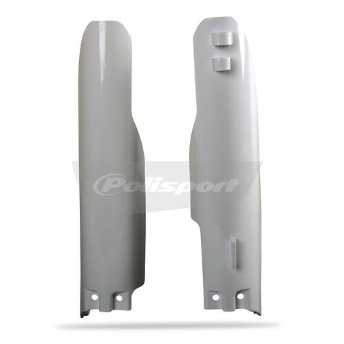 Suzuki RM250 2001-2006 Polisport Fork Protectors White Plastic