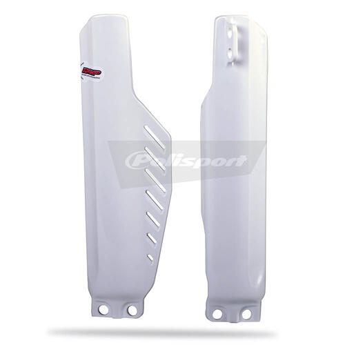 Honda CRF150R 2007-2017 Polisport Fork Protectors White Plastic