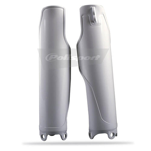 Honda CR125R 2004-2017 Polisport Fork Protectors White Plastic