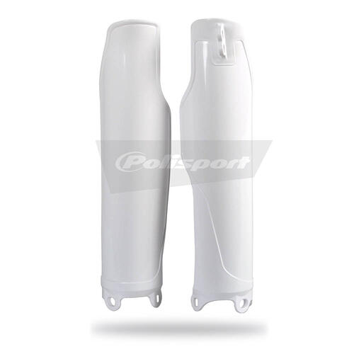 Kawasaki KX450F 2009-2017 Polisport Fork Protectors White Plastic