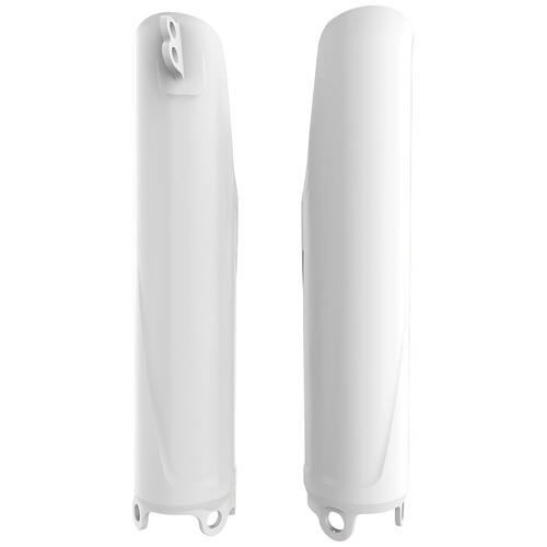 Honda CRF450R 2019-2022 Polisport Fork Protectors White Plastic