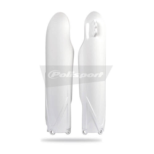Yamaha YZ450F 2010-2022 Polisport Fork Protectors White Plastic