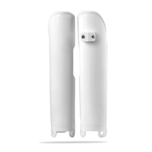 KTM 125 EXC 1999-2007 Polisport Fork Protectors White Plastic