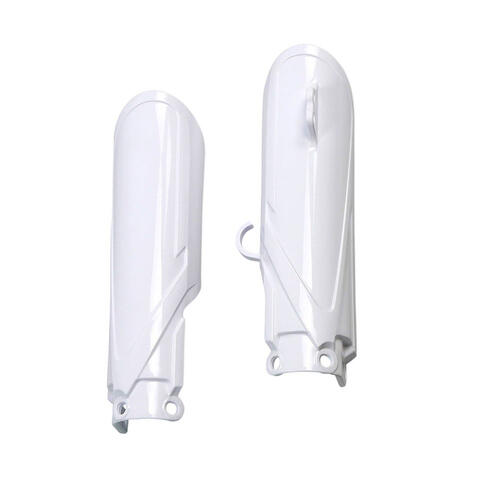 Yamaha YZ65 2018-2024 Polisport Fork Covers Guards White Plastic