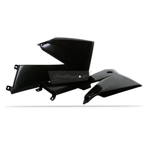 KTM 300 EXC 2005-2007 Polisport Radiator Shrouds Pair Black