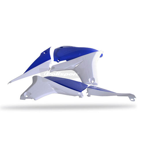 Yamaha YZ450F 2010-2013 Polisport Radiator Shrouds Pair Blue/White