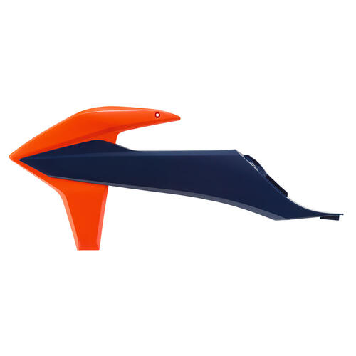 KTM 450 XC-F 2019-2022 Polisport Radiator Shrouds Pair Orange/Blue