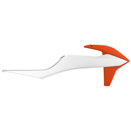 KTM 450 XC-F 2019-2022 Polisport Radiator Shrouds Pair Orange/White