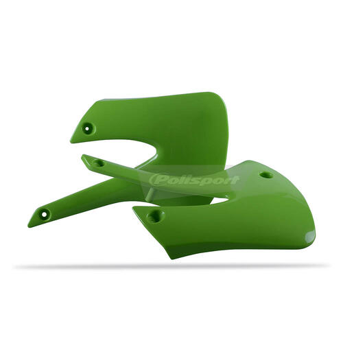 Kawasaki KX85 2001-2013 Polisport Radiator Shrouds Pair Green
