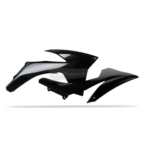 KTM 350 SX-F 2011-2012 Polisport Radiator Shrouds Pair Black