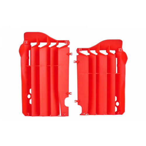 Honda CRF450R 2013-2014 Polisport Radiator Louvres Fins Pair Grilles Red Plastic