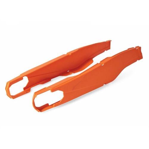 KTM 500 EXC-F 2012-2022 Polisport Swingarm Protectors Pair Orange Plastic