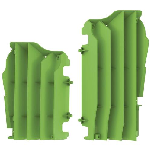 Kawasaki KX250F 2021-2024 Polisport Radiator Louvres Fins Pair Green